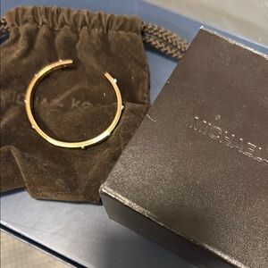 Michael Kors Gold Minimalist Cuff Bracelet